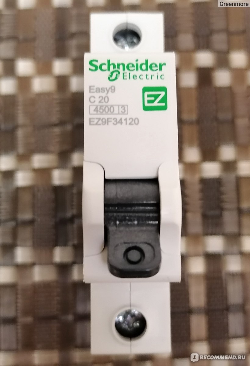 Автоматический выключатель Schneider Electric 1П 20А В 4,5кА 230В Easy9 фото