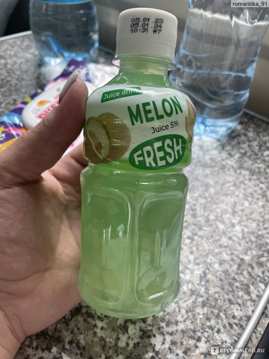 Безалкогольный напиток ООО Вельта-Пенза Fresh Melon - «Желе из кокоса?!  Напиток, который совершил со мной путешествие длинною в 2000 км.» | отзывы