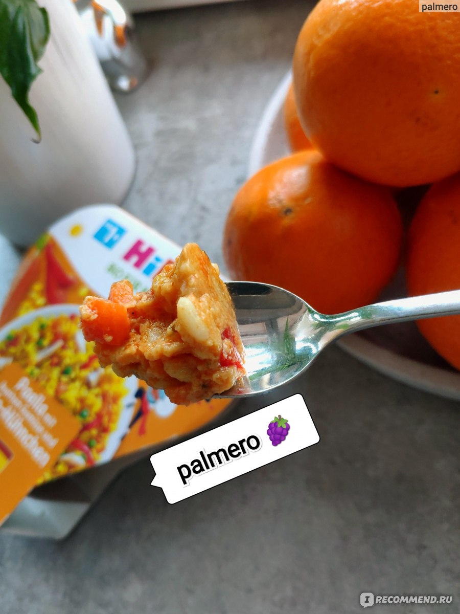 Детское питание HIPP BIO Паэлья с разноцветными овощами и органической курицей по испанскому рецепту 1+ Paella mit buntem Gemüse und Bio-Hühnchen  фото