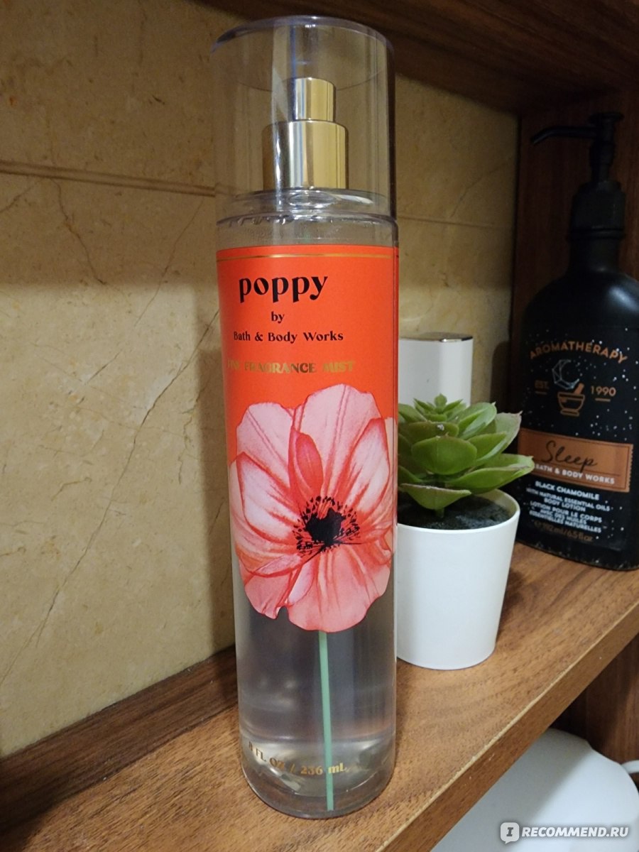 Парфюмированный спрей для тела Bath & Body Works Poppy - «Маки манят и  дурманят) Новинка для любителей цветочных и теплых ароматов» | отзывы