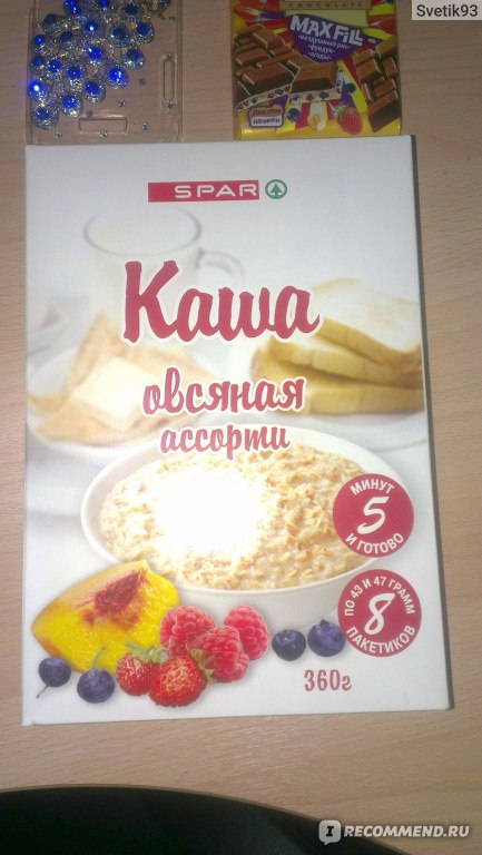 Каша овсяная в spar