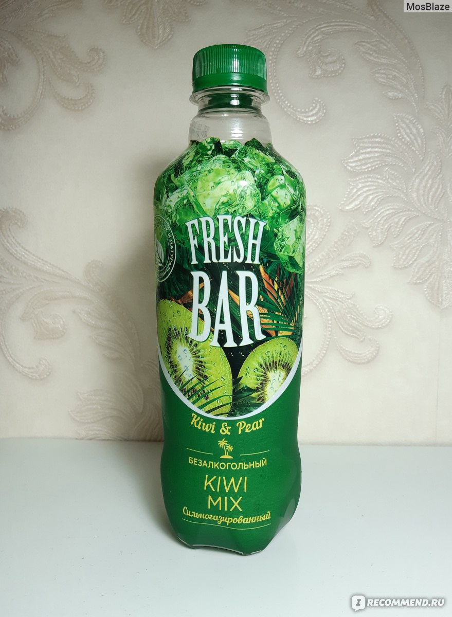 Безалкогольный газированный напиток Fresh bar Kiwi mix - «Классический, но  в то же время улучшенный вкус.» | отзывы