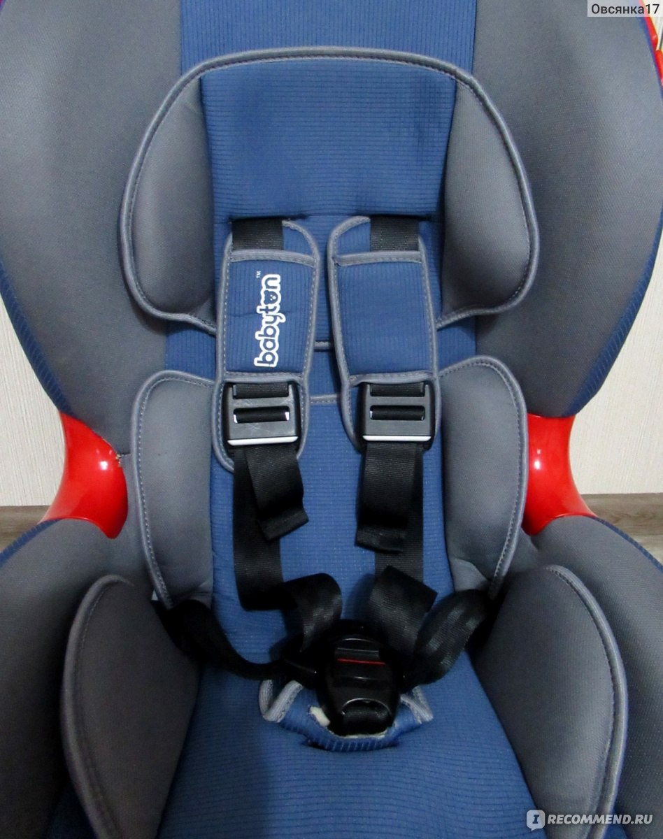 Установка детского кресла на заднее сиденье ремнями babyton