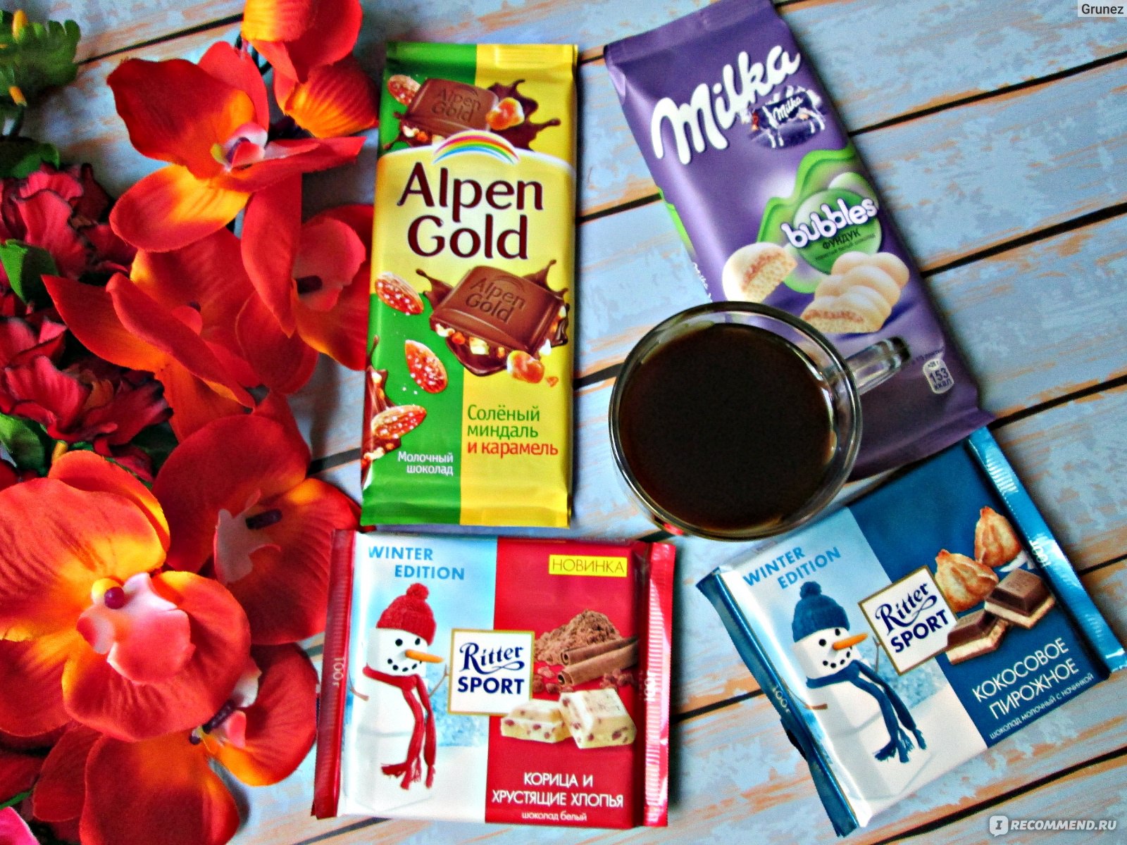 Ritter Sport белый шоколад с корицей