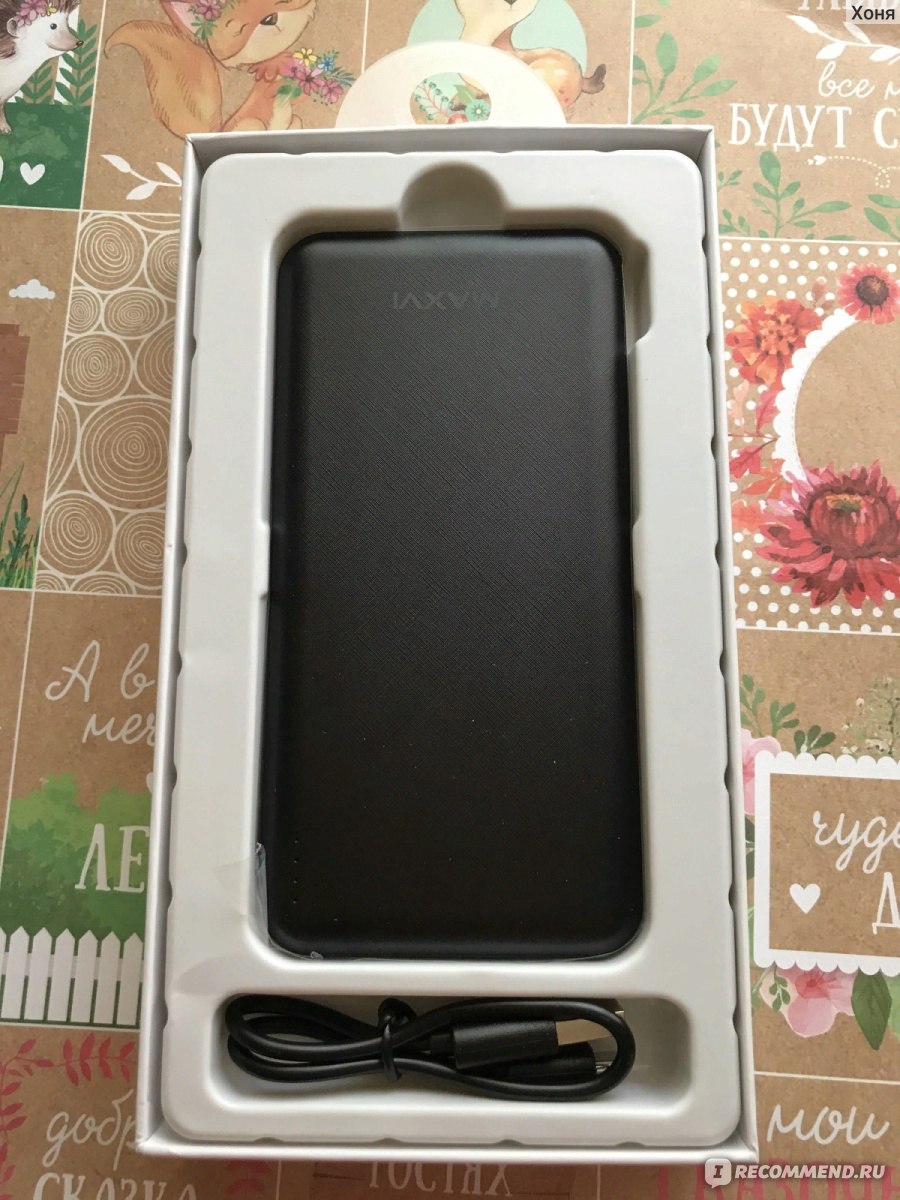 Внешний аккумулятор Maxvi (Power Bank) PB10-03 10000 mAh, 2.1А, 5В - «Моя  палочка-выручалочка! » | отзывы