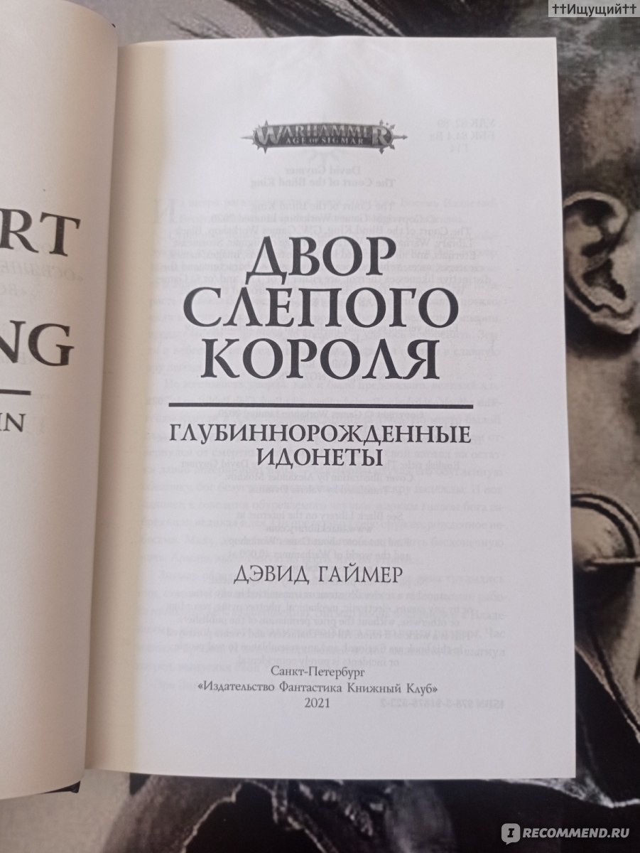 Двор Слепого Короля. Дэвид Гаймер - «— Ты можешь сидеть на троне, — донесся  до него спокойный, отстраненный голос Ванглира — голос палача, владеющего  топором, но не получающего удовольствия от подсчета своих