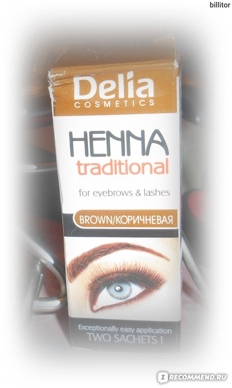 Краска для бровей и ресниц delia henna traditional коричневая