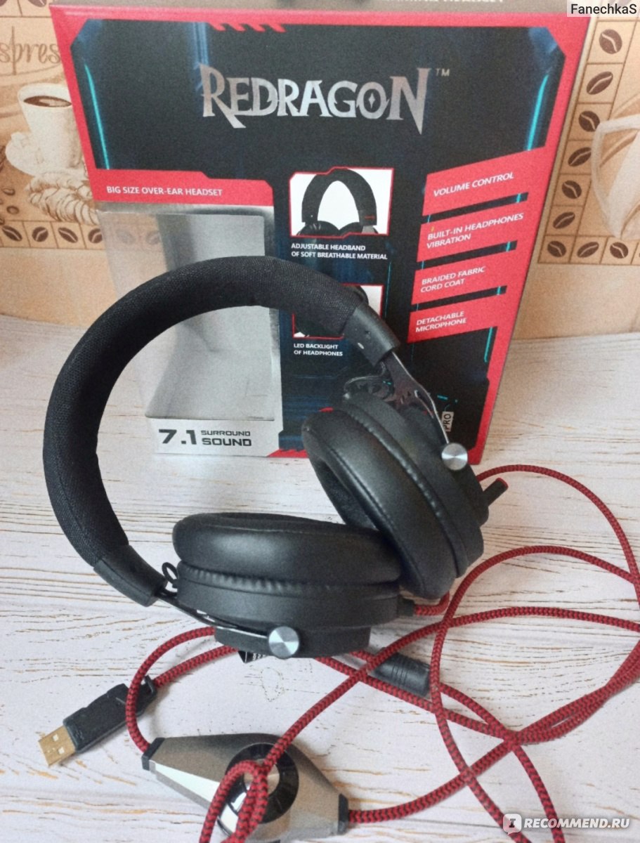 Наушники с микрофоном Redragon Aspis gaming headset pro - « Отличное  сочетание качества и приятной стоимости: игровые наушники с микрофоном.  Подойдут для обучения и игр. » | отзывы