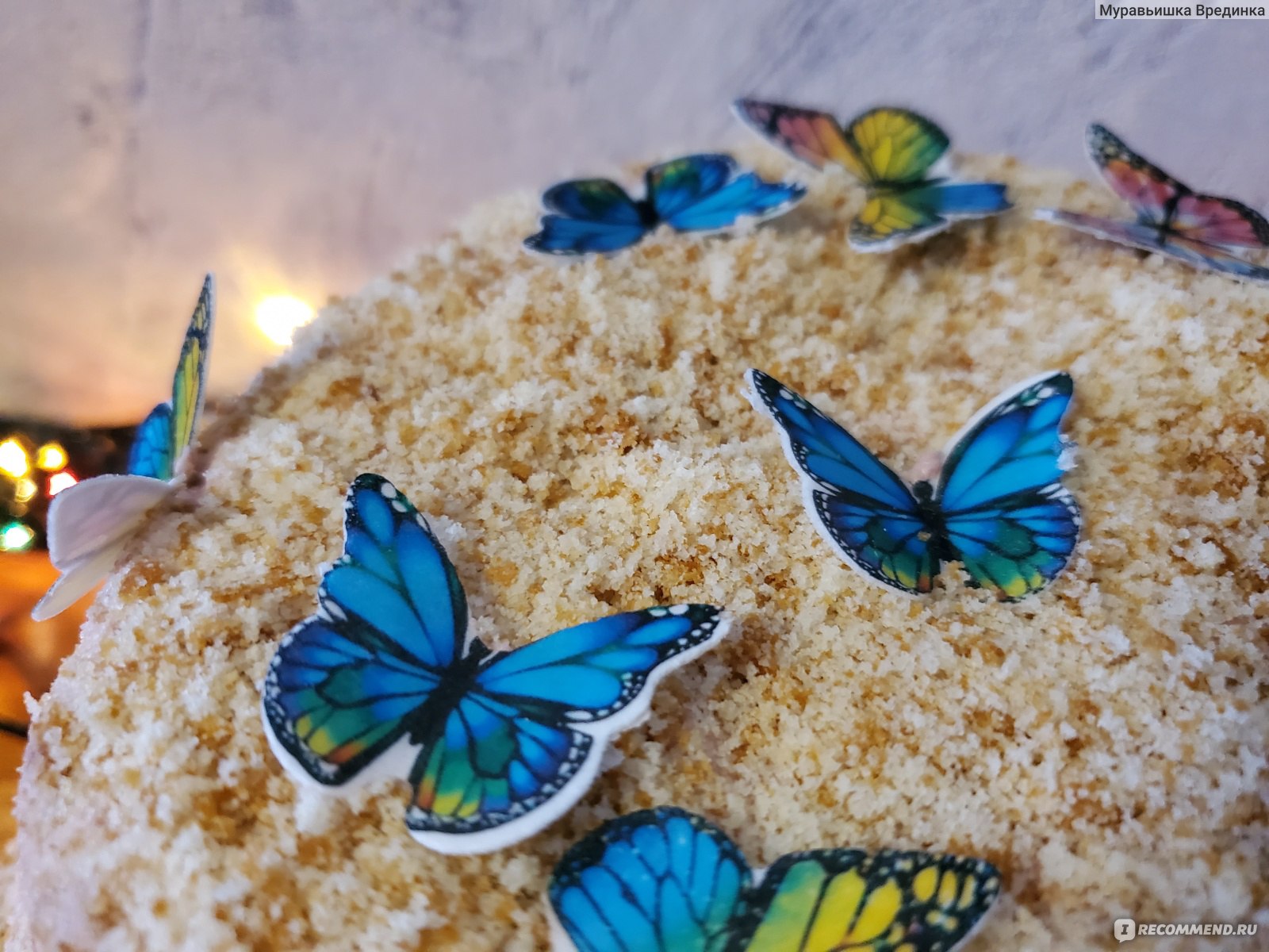 украшение торта бабочками вафельными фото