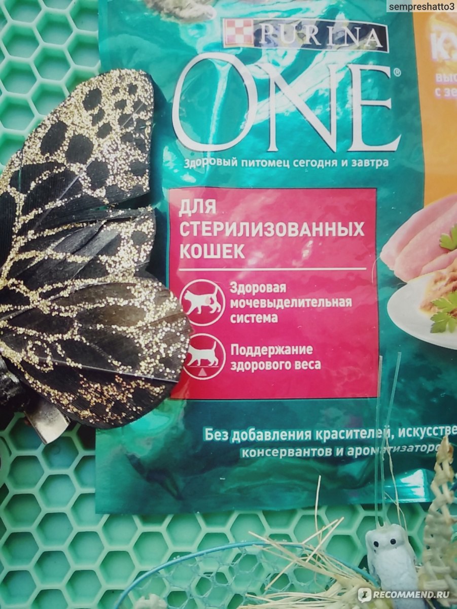 Корм для кошек PURINA ONE Курица высокого качества с зеленой фасолью (для  стерилизованных) - «Корм от Пурины для стерилизованных за 20 рублей 🍗  Состав 🍗 Поедаемость и существенный минус этого корма» | отзывы