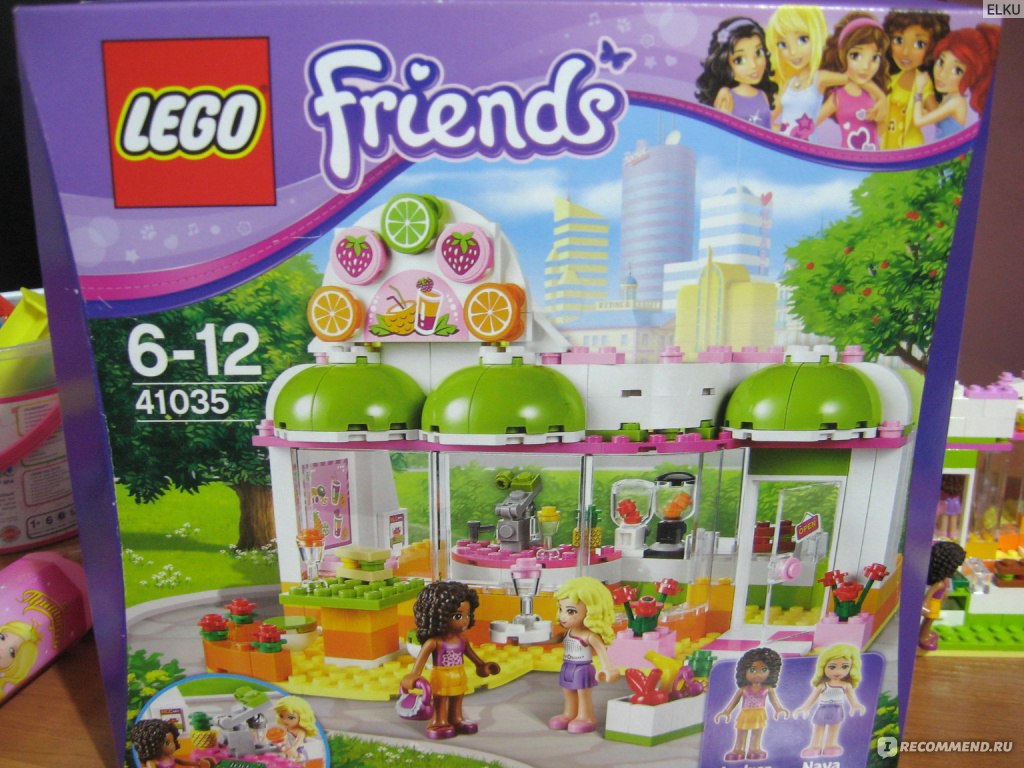 Lego Friends 41035 Хартлейк Сок-Бар - «Lego friends - развивает  воображение! Множество вариантов игры займут вашего ребенка надолго!  (наводка, где купить ДЕШЕВЛЕ!!!)» | отзывы