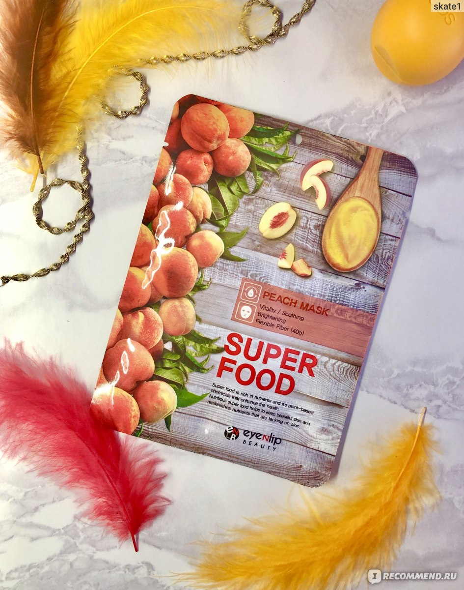 Тканевая маска для лица EYENLIP Super Food Peach Mask - «Из плюсов - только  запах.» | отзывы