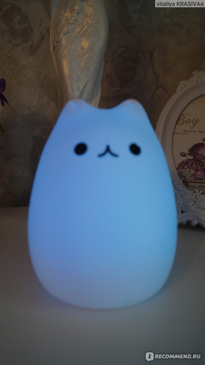 Ночник Aliexpress Lightme Bedside Lamp Cat Color Light Changing Silicone  Cat Night Lights - «безопасно использовать маленькому ребенку» | отзывы
