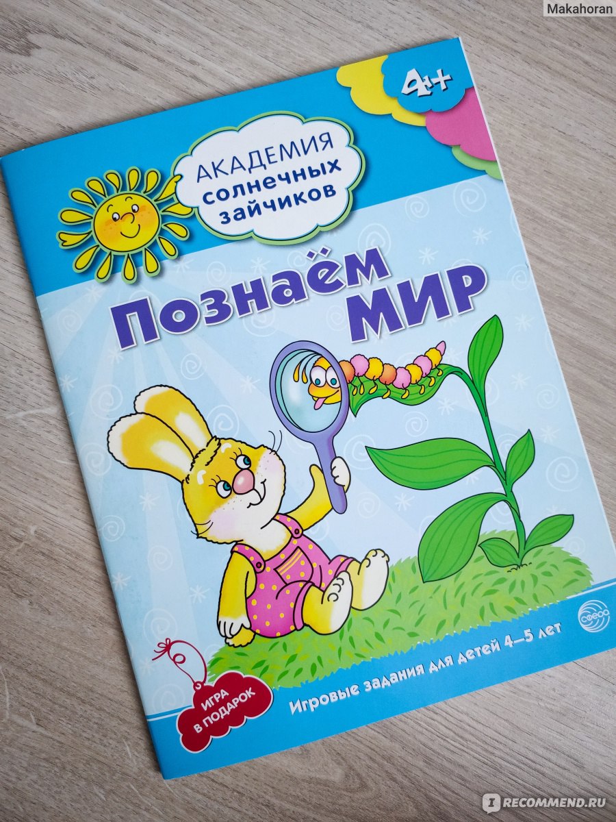 Академия солнечных зайчиков, 4-5 лет: познаем мир. Кирилл Викторович  Четвертаков - «Познаем мир в форме игровых заданий с картинками 🌍 А в  качестве бонуса две карточные игры » | отзывы