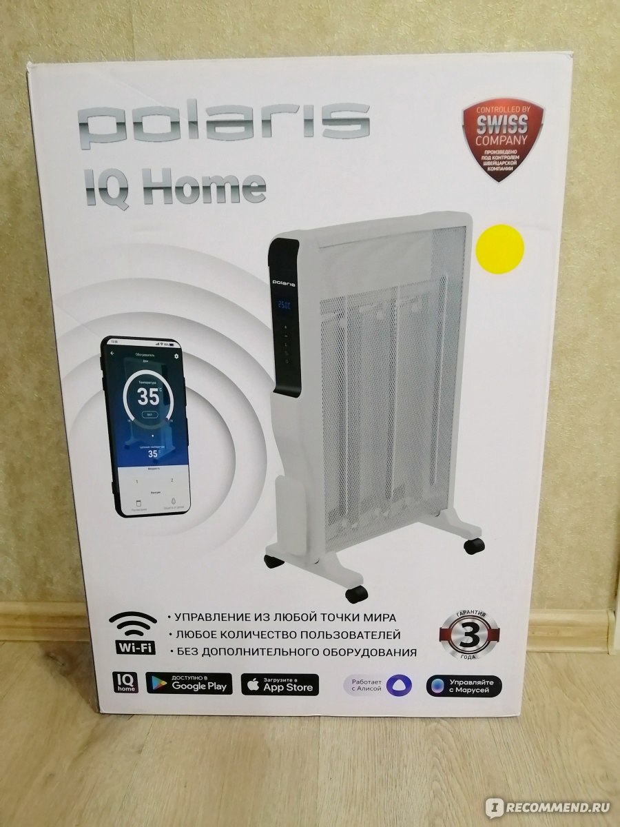 Микатермический обогреватель Polaris РМН 2115 WIFI IQ HOME - «Прибор, с  которым дома тепло и уютно, он не сушит воздух и совсем бусшумный! » |  отзывы