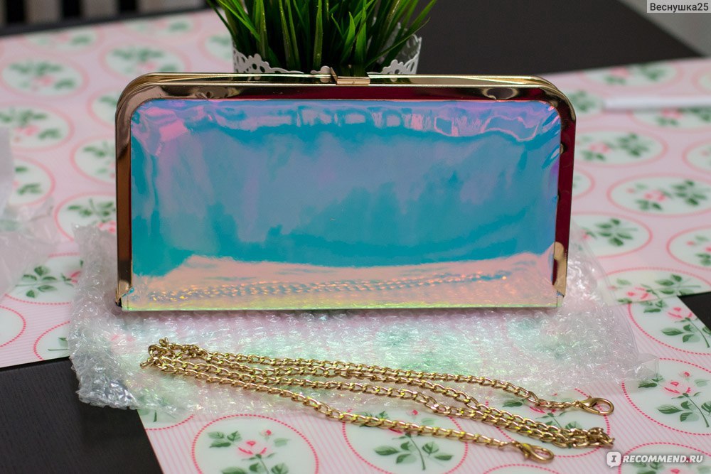 holographic clutch bolsa