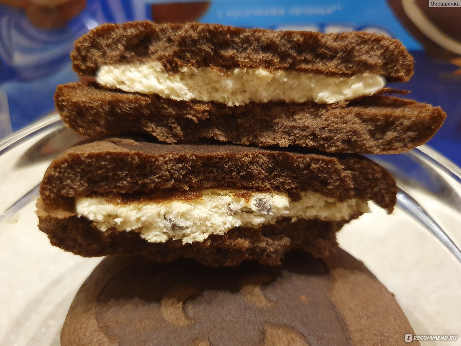 Пирожное Медвежонок Барни Бисквитное Fun sandwich с кусочками печенья Oreo  - «🍫Сендвич - пирожные 🍪от Барни с Oreo и кусочками шоколада» | отзывы