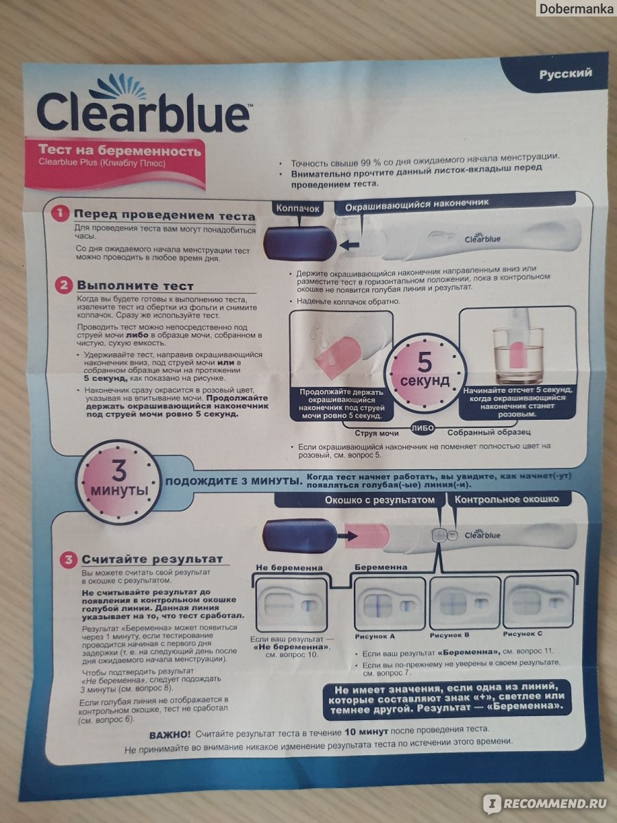 Тесты на беременность Clearblue PLUS фото
