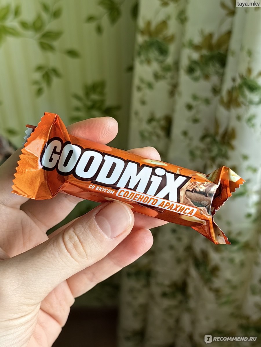 Конфеты Nestle «Goodmix Salted Peanut Taste» со вкусом солёного арахиса, с  хрустящей вафлей, декорированная. - «Куда делся кит кат? Да это же новый  Goodmix. Интересные вкусы и привычное качество » | отзывы