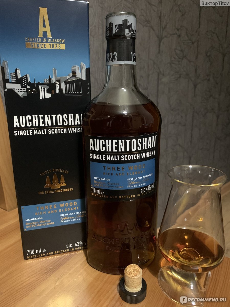 Виски  Auchentoshan Three wood, 43% фото