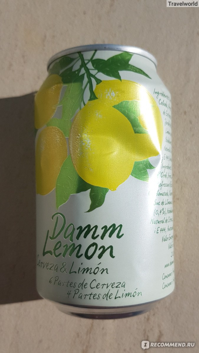 Пиво специальное Damm Cerveza y Limon - «Damm Lemon. Испанское лимонное пиво.  Невкусно!» | отзывы