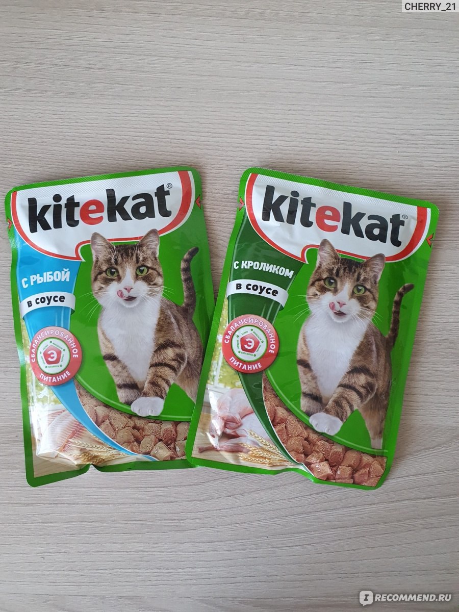 Kitekat с рыбой в соусе