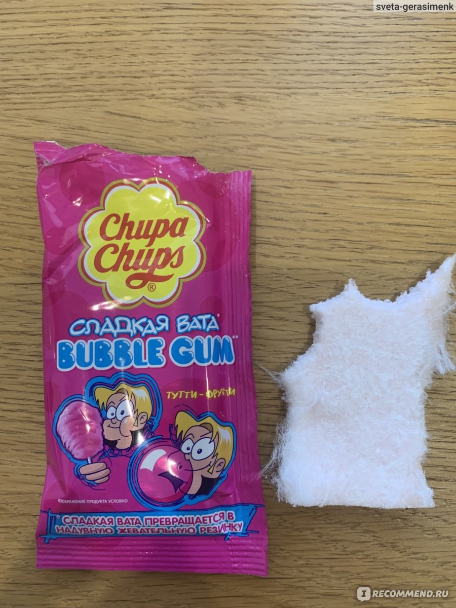 Жевательная резинка Chupa Chups Сладкая вата Bubble Gum 