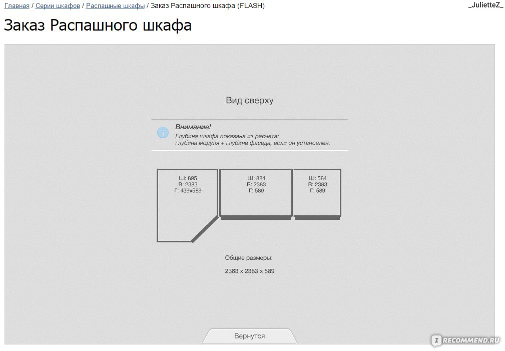 Размеры дверей распашного шкафа