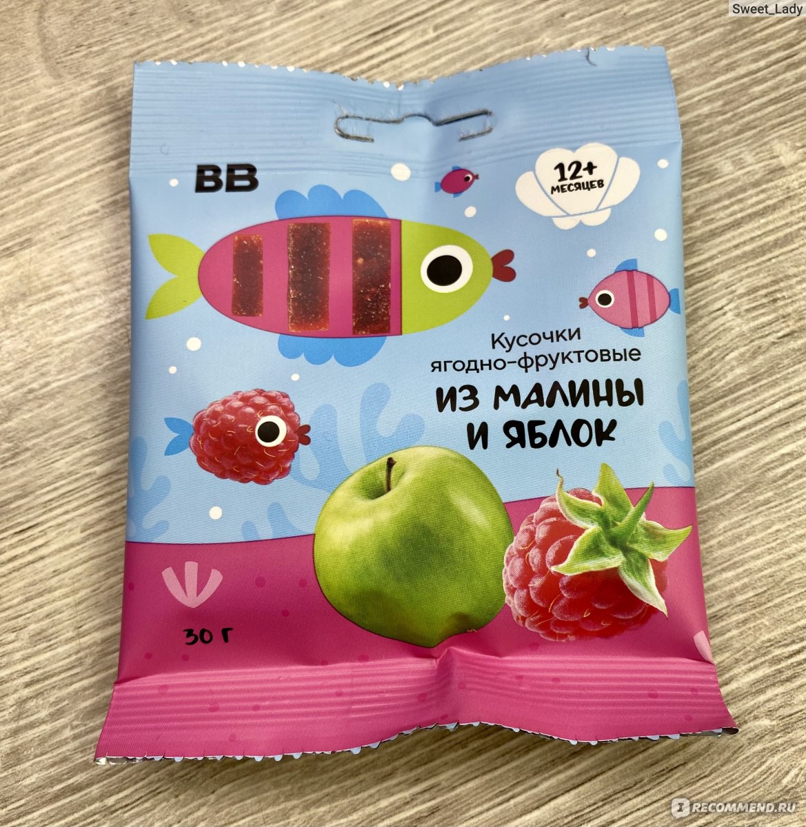 Кусочки ягодно-фруктовые ВкусВилл из малины и яблок - «Вкусный перекус ...