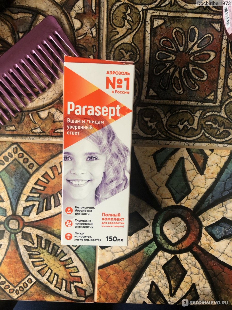 Аэрозоль  Parasept Комплект для борьбы со вшами и гнидами для любой длины и типа волос фото