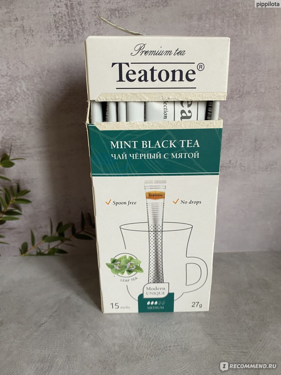 Чай черный в стиках Teatone с мятой - «Любимый вкус чая Teatone ...