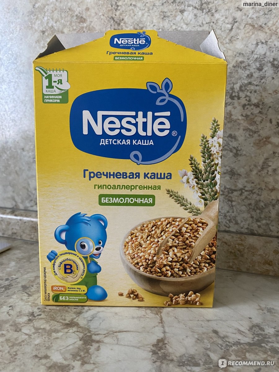 Каша Nestle гречневая безмолочная — отзывы