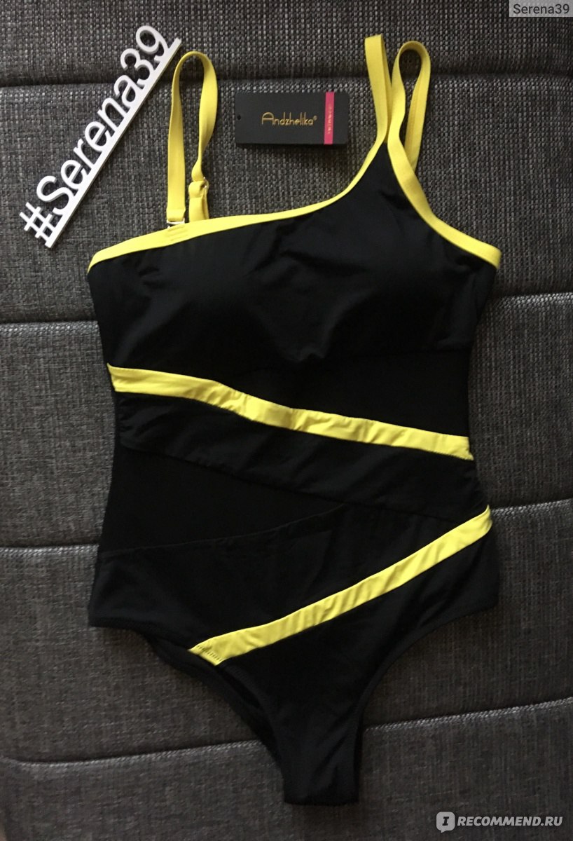 Andzhelika Solid Sexy Womens One Piece Swimsuits Athletic Bathing