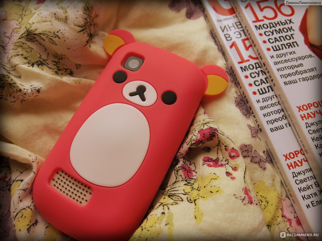 Чехол для мобильного телефона Aliexpress Hotsale Cute Easily bear Phone  Case for Nokia Asha 200 , High Quality Cell Phone Case Silicone -  силиконовый чехол - бампер для Nokia Asha 200. - «