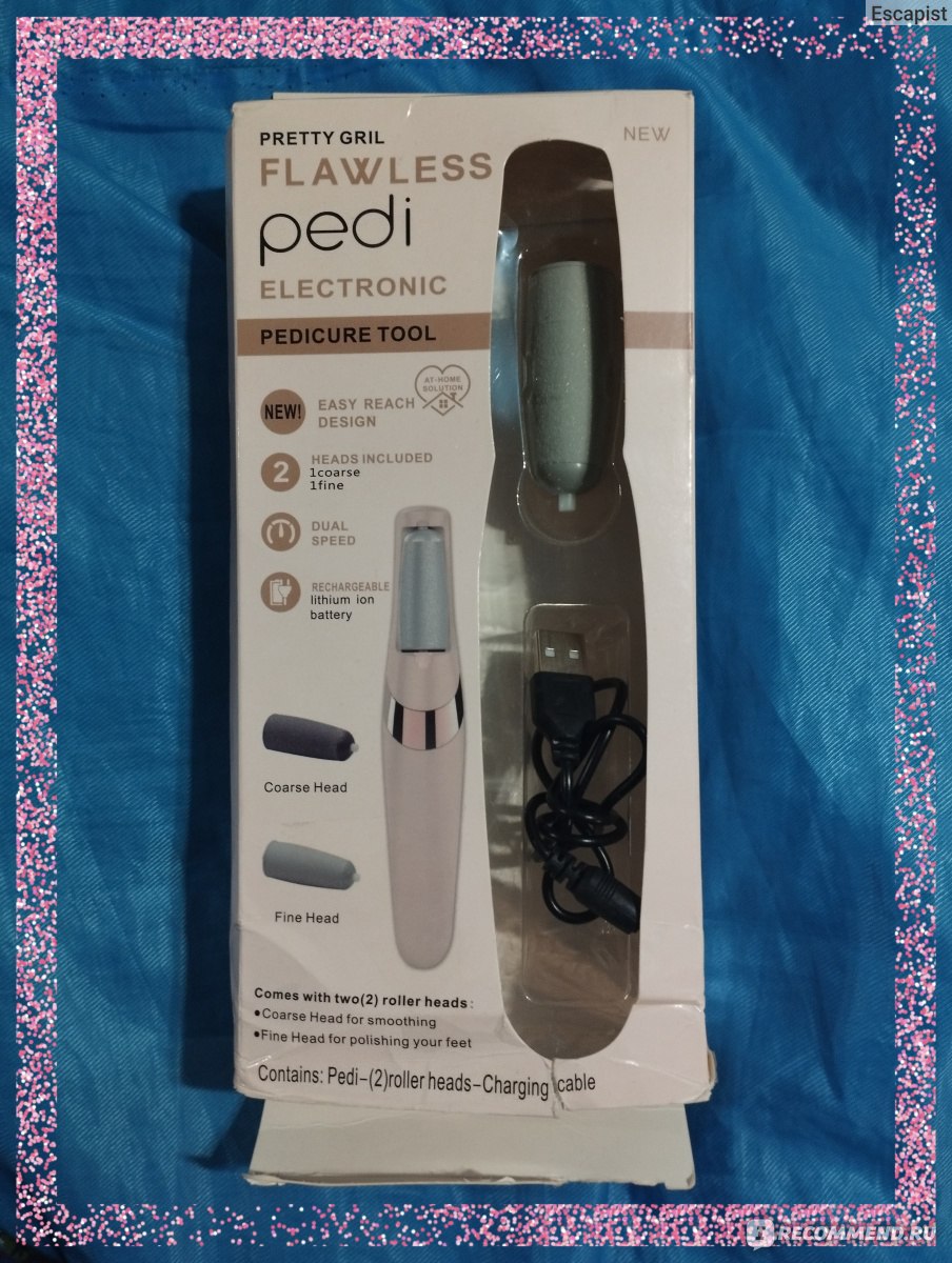 Электрическая роликовая пилка Flawless pedi Electronic pedicure tool -  «Электрическая пилка для ног Flawless Pedi, полезный гаджет,несмотря на  название :) Позволяет ухаживать за пятками дома» | отзывы