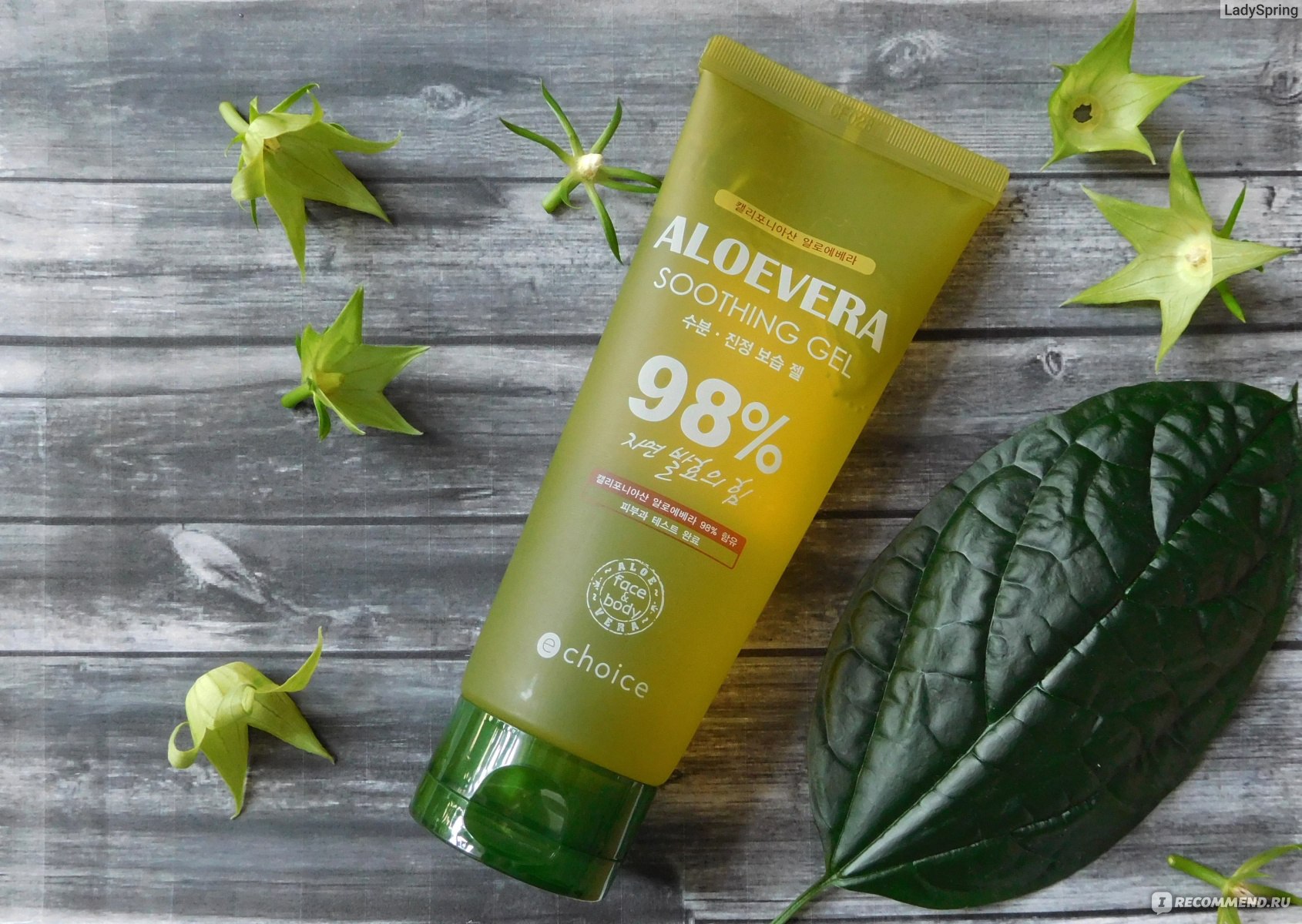 Гель для лица Echoice Aloevera Soothing Gel - «Холодное гидрирование дома,  увлажнение кожи лица и тела, использование после загара» | отзывы