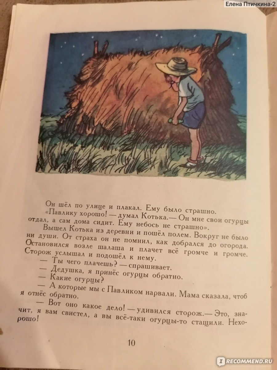 Огурцы. Николай Носов - «А вы могли бы выгнать ребенка ночью одного на  колхозный огород, чтобы он огурцы на место положил? Я - нет. Рассказ о том,  как за детский проступок последовало