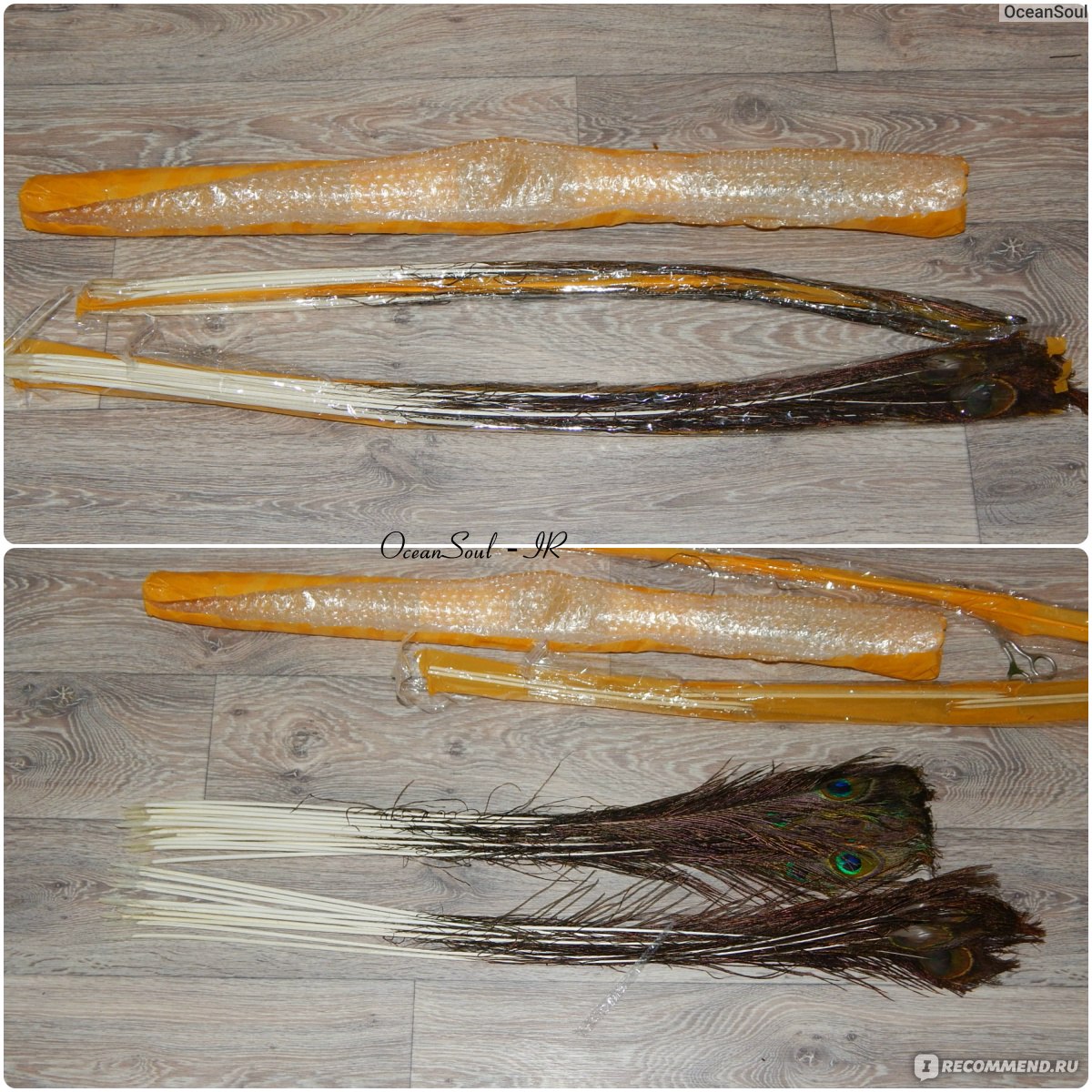 Павлинье перо Ebay Natural peacock feathers eyes 10-40 inches/25-100 cm -  «