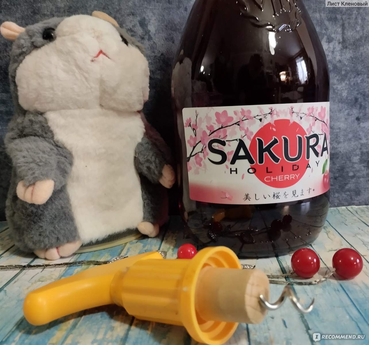 Вино плодовое / фруктовое столовое полусладкое ООО Винный Торговый Дом  Sakura Holiday Cherry wine - «Студенческие впечатления об очень вкусном  виде, которые, увы, в данной бутылочке не воплотились» | отзывы