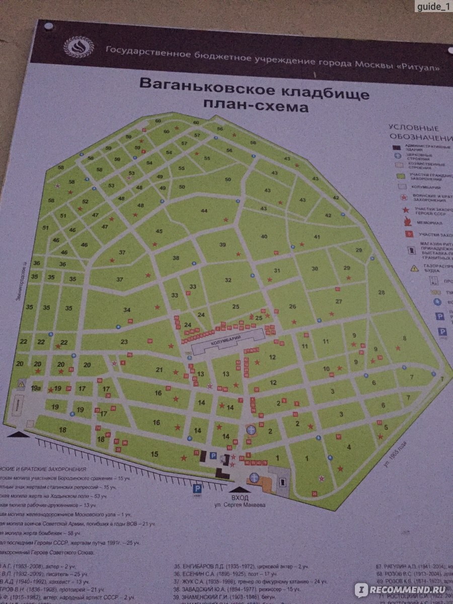 Новодевичьего кладбища в москве карта