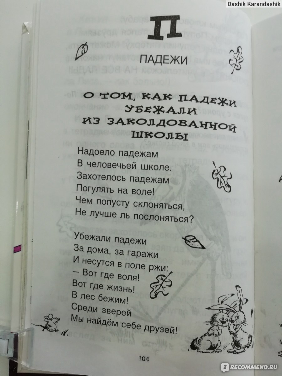 Русский язык в заколдованной школе. Ефим Ефимовский - «Учебник по русскому  в стихах. Как Баба Яга двоечников грамоте учила в заколдованной школе.  Много фото страниц» | отзывы