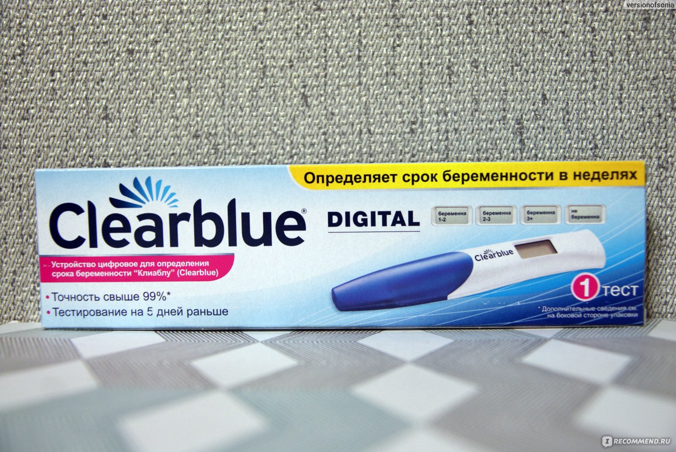 Тест на беременность Clearblue со сроком беременности