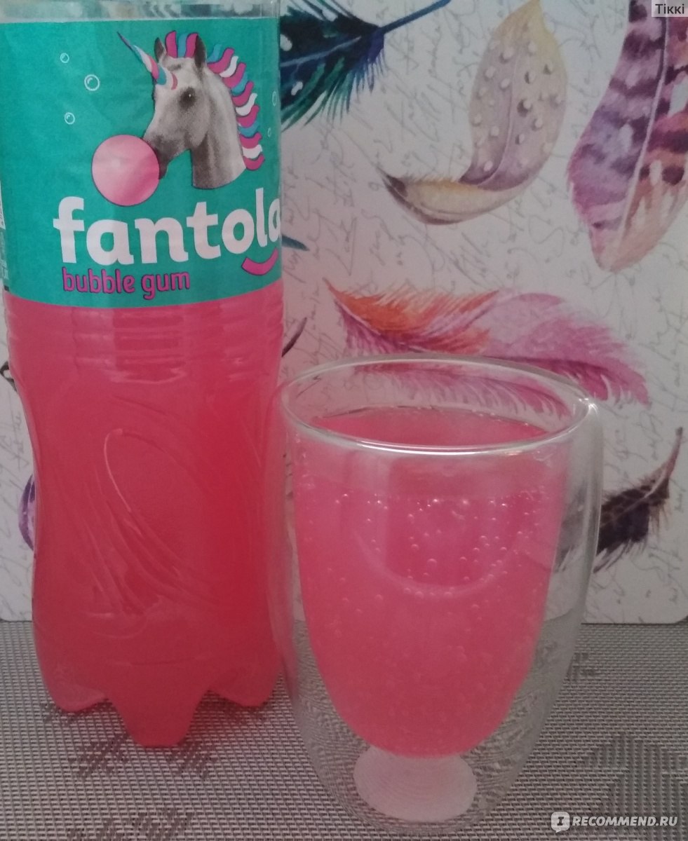 Напиток безалкогольный сильногазированный Черноголовка Fantola bubble gum -  «Приятный газированный напиток со вкусом и ароматом детского орбита😌  Отлично сочетается с фруктовыми зефирками💖» | отзывы