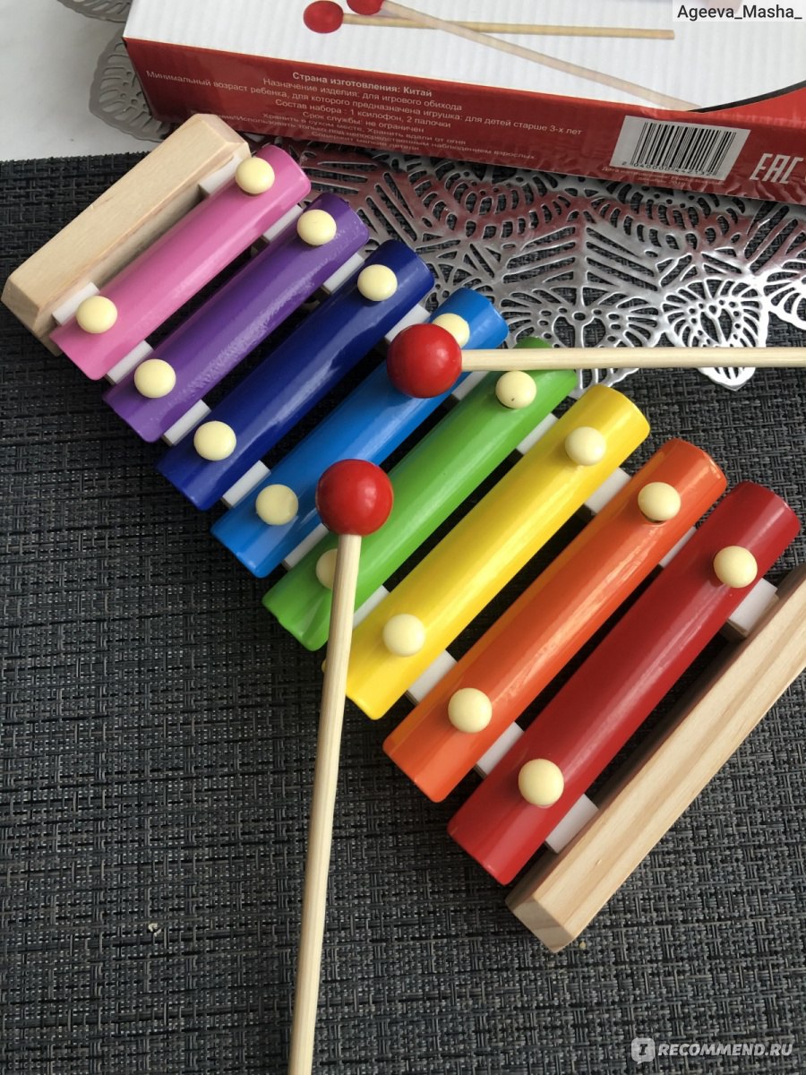 Ксилофон Aliexpress Music Instrument Toy Wooden Frame Style Xylophone  Children Kid Musical Funny Toys Baby Educational Toys Gifts,Brand Name:  VKTECH, Model Number: 101666 - «Звонкий друг » | отзывы