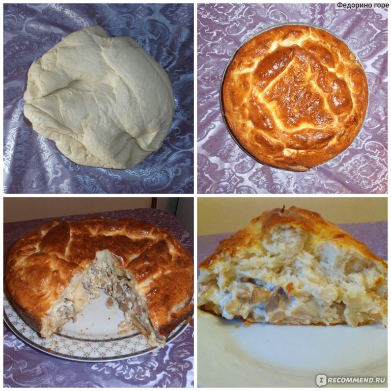Грибной пирог (не очень красиво получилось, зато вкусно)