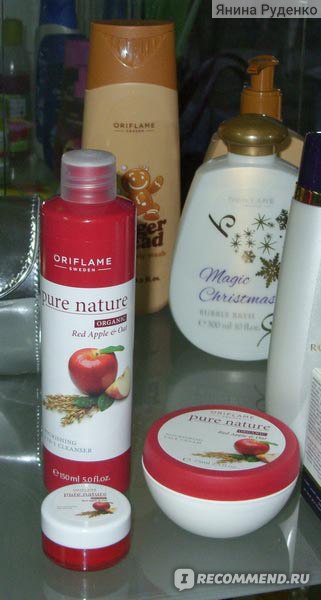 Питающее средство Oriflame очищающее 2-в-1«Красное яблоко и овес» фото
