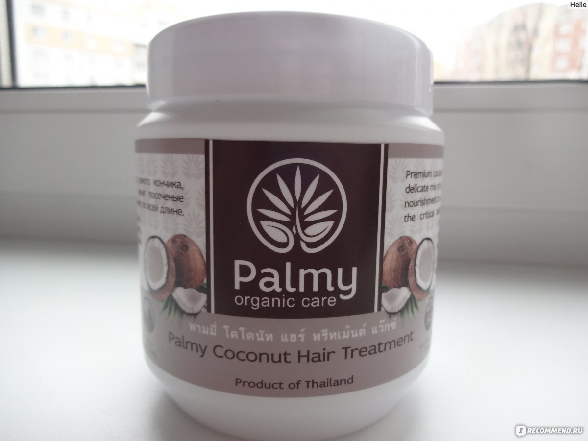 Восстанавливающая маска для волос palmy чистый кокос
