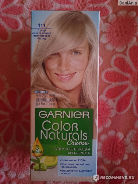 Garnier color naturals платиновый блонд