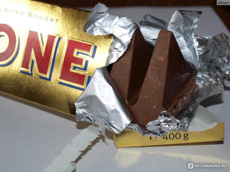 Шоколад пирамидками Toblerone