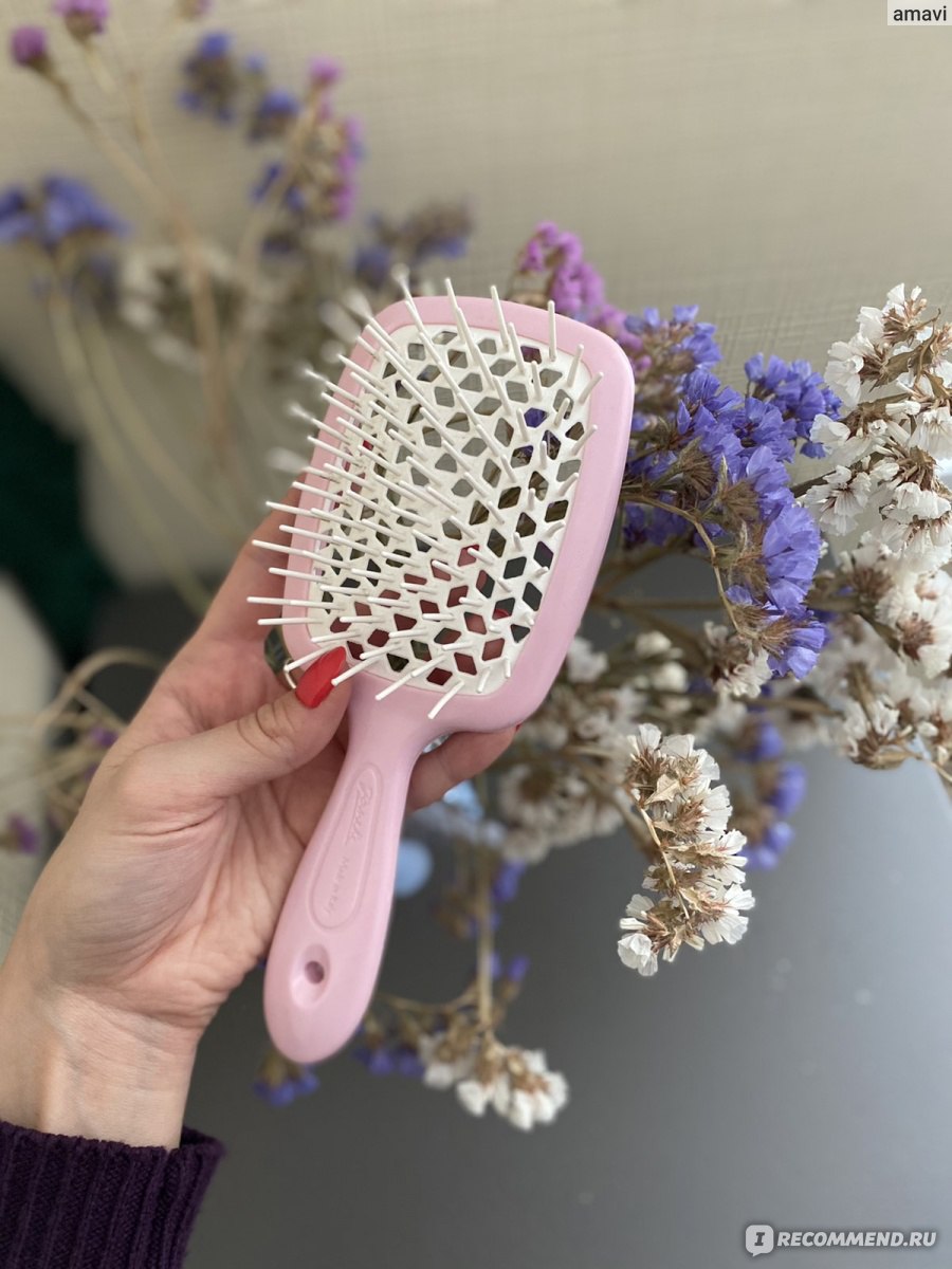 Щетка для волос пластиковая Janeke Superbrush - «Как выбрать себе расческу?  Janeke - Хорошая. Большая. Легкая.» | отзывы